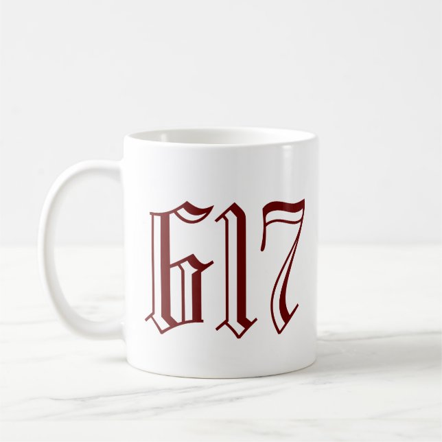 Taza De Café Código de área 617 (Boston) (Izquierda)