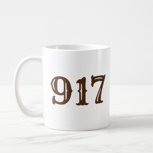 Taza De Café Código de área 917 (Nueva York) (Izquierda)