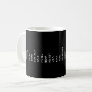 Taza De Café Código de Aviador Alfabeto Fonético Piloto