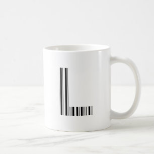 Taza De Café CÓDIGO DE BARRAS LETRA L Patrón de código de barra