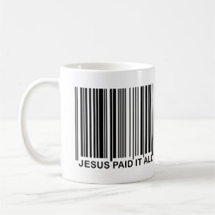 Taza De Café Código de barras UPC de Salvación Cristiana Jesús