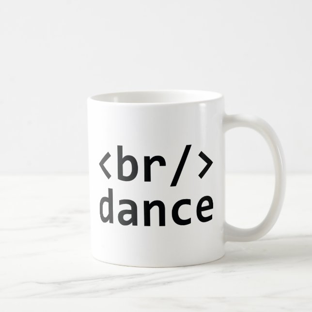 Taza De Café Código de Breakdance (Derecha)