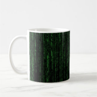 Taza De Café Código de matriz | Matriz | Negro y verde