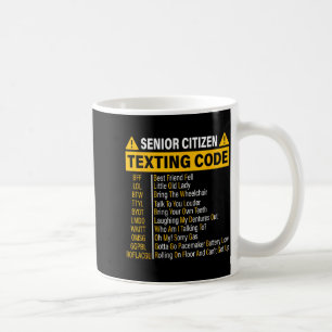 Taza De Café Código de mensajería para ciudadanos mayores Diver