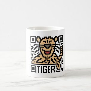 Taza De Café Código de QR el tigre