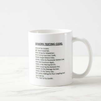 Taza De Café Código de texto para adultos mayores
