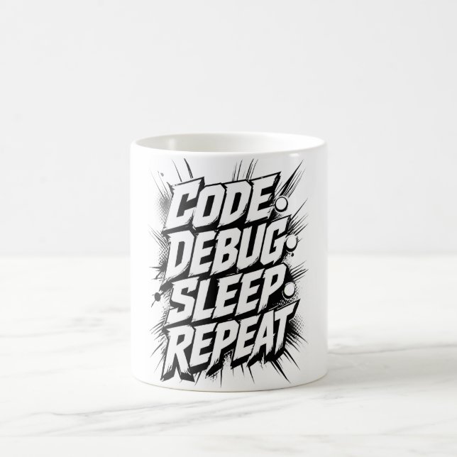 Taza De Café Código Depurar Dormir Repetir | Programador Codifi (Centro)