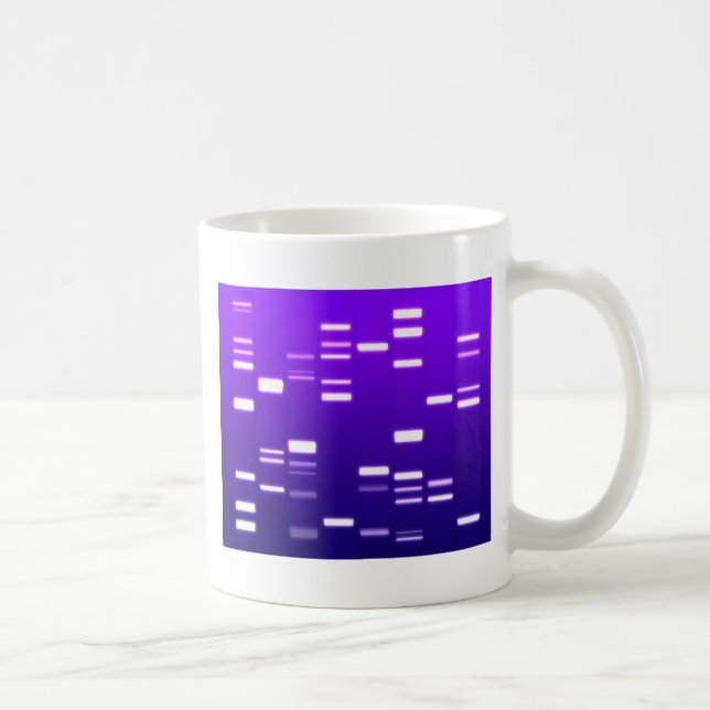Taza De Café Código Genético de ADN Púrpura (Derecha)