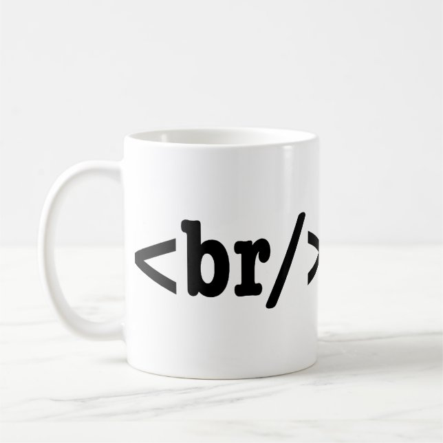 Taza De Café código HTML de interrupción (Izquierda)