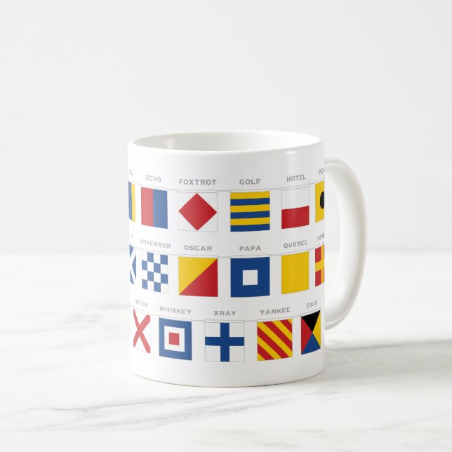 Taza De Café Código internacional del alfabeto de las señales (Anverso derecho)
