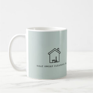 Taza De Café Código QR de contacto del logotipo de negocio de l