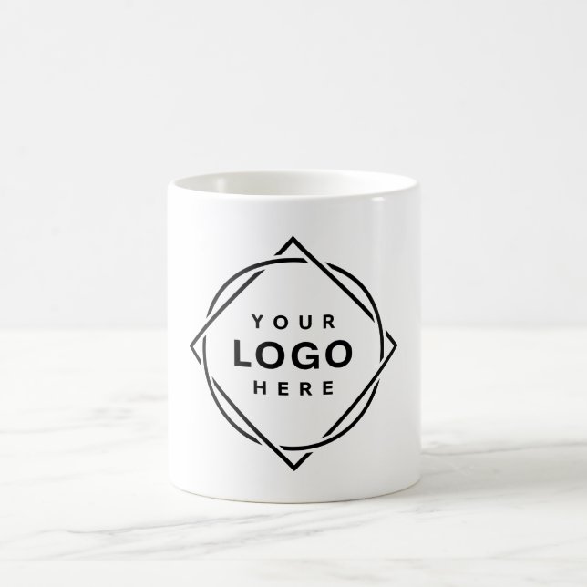 Taza De Café Código QR negro elegante y elegante (Centro)