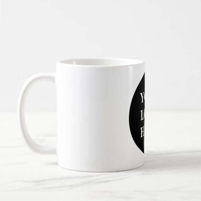Taza De Café Código QR negro elegante y elegante (Izquierda)