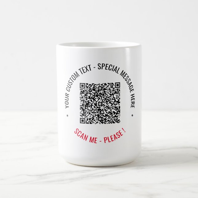 Taza De Café Código QR Personalizado personalizado y tazón de c (Centro)
