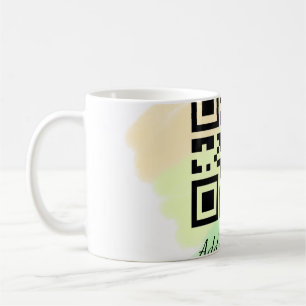 Taza De Café código QR personalizado simple agrega el texto del
