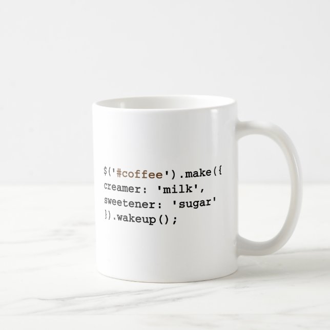 Taza De Café Código rubio y dulce del café del Javascript (Derecha)