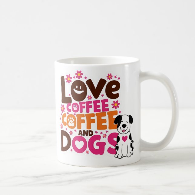 Taza De Café Coffe de amor y perros (Derecha)