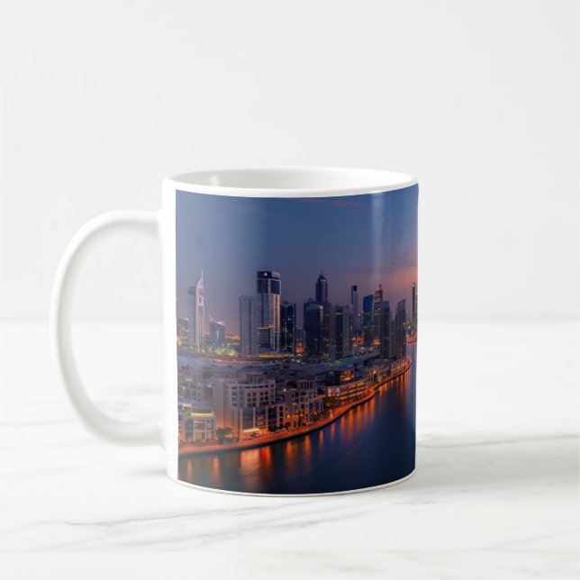 TAZA DE CAFÉ COFFE MUG DE LA VIDA NOCTURNA DE DUBAI (Izquierda)