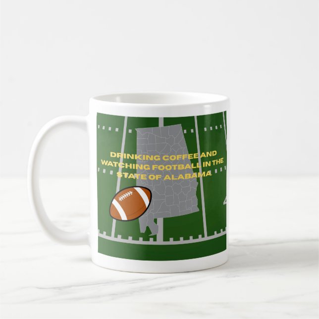 Taza De Café Coffee and Football in Alabama  (Izquierda)