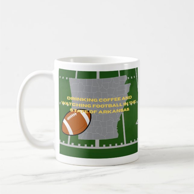 Taza De Café Coffee and Football in Arkansas  (Izquierda)