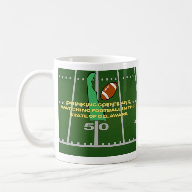 Taza De Café Coffee and Football in Delaware  (Izquierda)