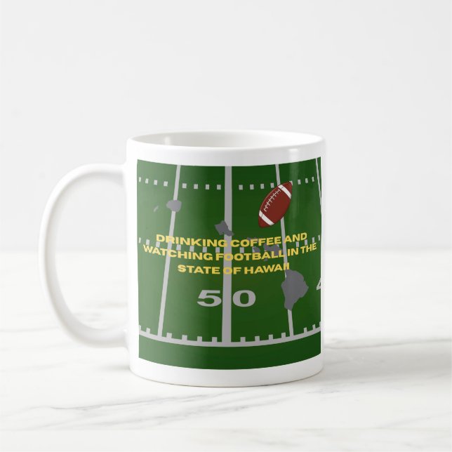 Taza De Café Coffee and Football in Hawaii  (Izquierda)
