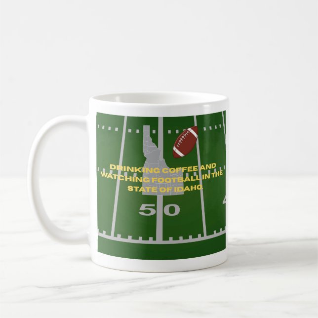 Taza De Café Coffee and Football in Idaho (Izquierda)