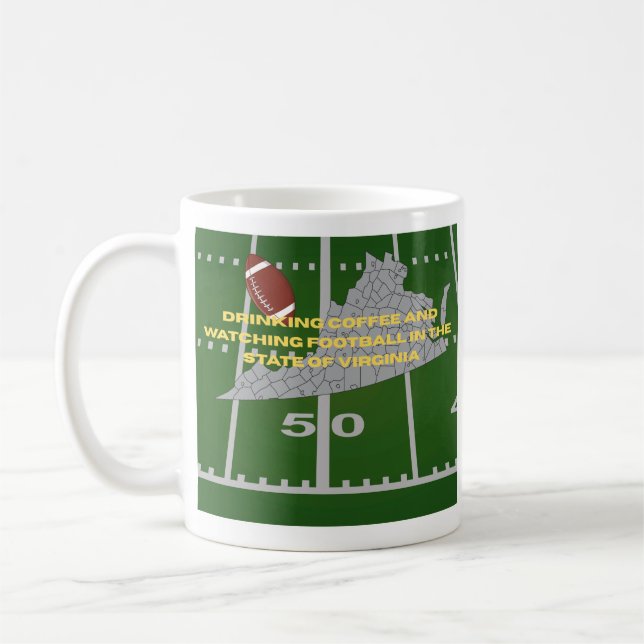 Taza De Café Coffee and Football in Virginia  (Izquierda)