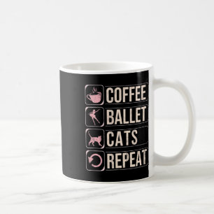 Taza De Café Coffee Ballet Cats repiten baile divertido