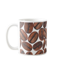 Coffee Bean Bliss Mug, tazón de café blanco