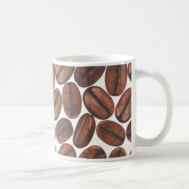 Taza De Café Coffee Bean Bliss Mug, tazón de café blanco (Derecha)