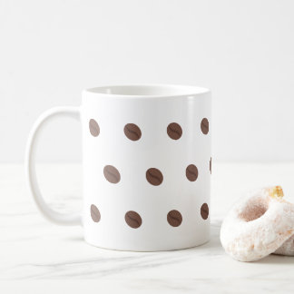 Taza De Café Coffee Bean Pattern Minimalist Design