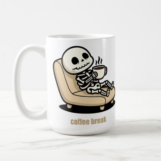 Taza De Café Coffee Break – Grim Reaper Dark Humor Coffee  (Izquierda)