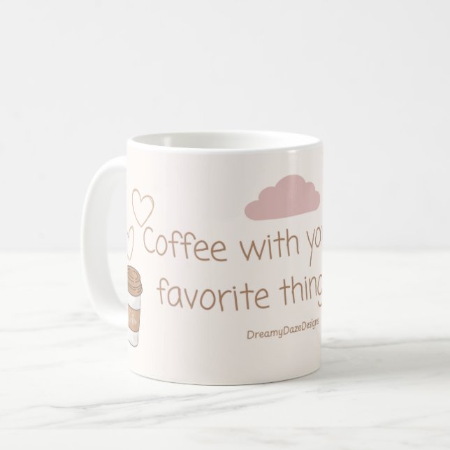 Taza De Café Coffee & Calm - Aesthetic Morning Cup  (Anverso izquierdo)