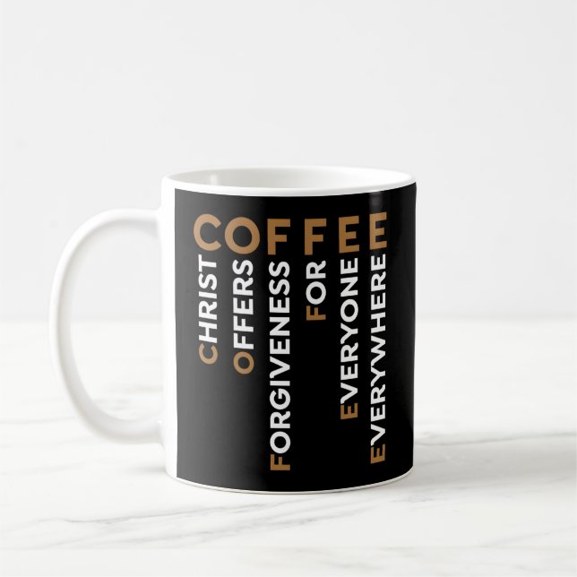 Taza De Café Coffee Christ Ofrece Perdón Para Todos (Izquierda)