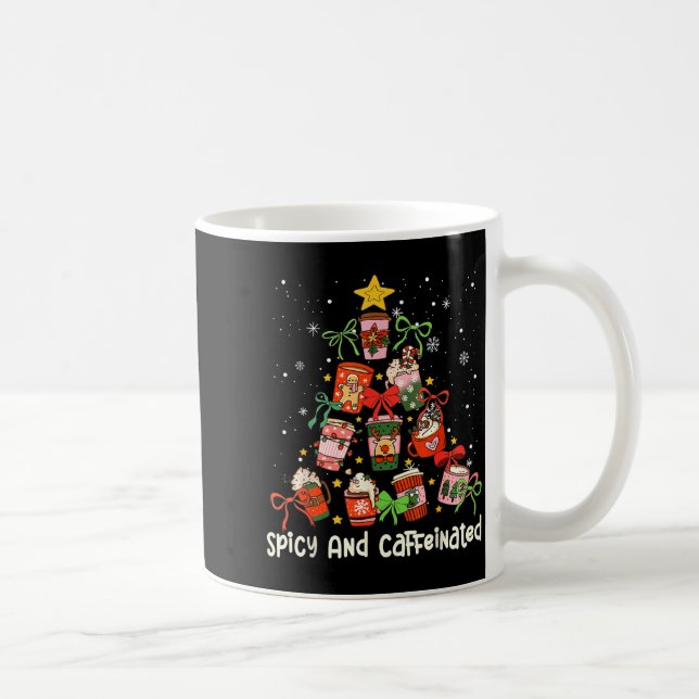 Taza De Café Coffee Coquette Bow Xmas Tree Christmas Scy Caffei (Derecha)