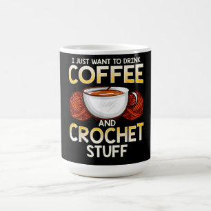 Taza De Café Coffee Crochet Y Camiseta Con Tejido De Tejido De