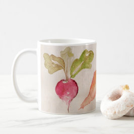 Taza De Café Coffee Cup Mug - Radish acuarela, arrozal, remolac
