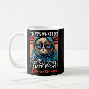 Taza De Café Coffee de gato I que es lo que bebo café Gorra