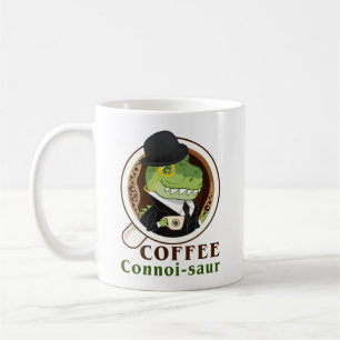 Taza De Café Coffee Dinosaur Connoi-Saur Funny Coffee Drinker