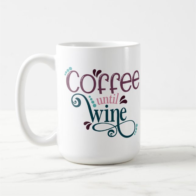 Taza De Café Coffee divertido Cita Mug, Funny Coffee Wine Lover (Izquierda)