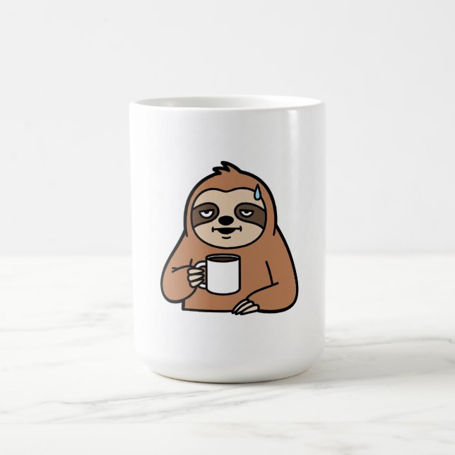 Taza De Café Coffee divertido Sloth T-Shirt | Mi animal espirit (Centro)
