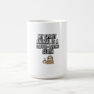 Taza De Café Coffee divertido Sloth T-Shirt   Mi animal espirit