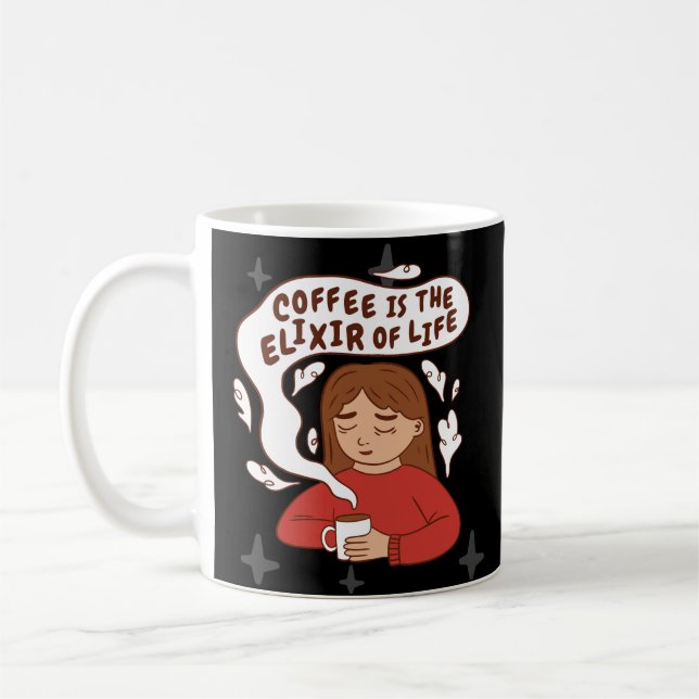 TAZA DE CAFÉ COFFEE ELIXIR QUOTE (Izquierda)
