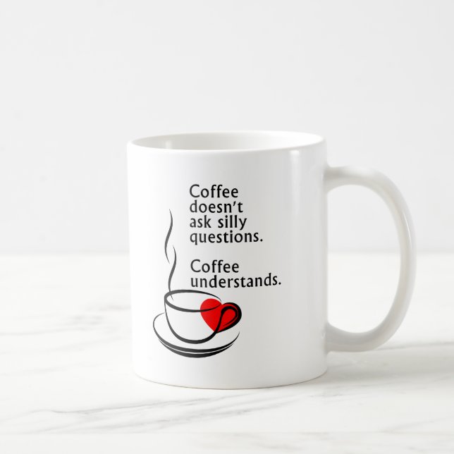 Taza De Café Coffee Entiende Funny Mug (Derecha)