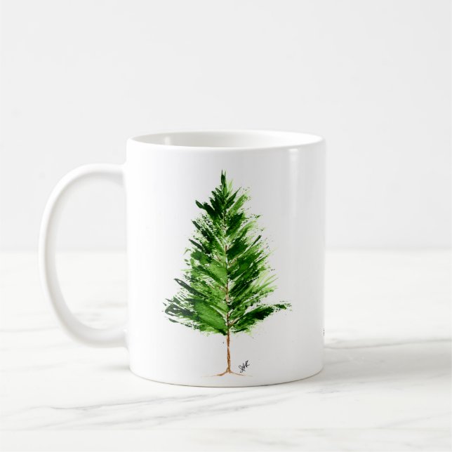 Taza De Café Coffee Evergreen Holiday Mug White (Izquierda)