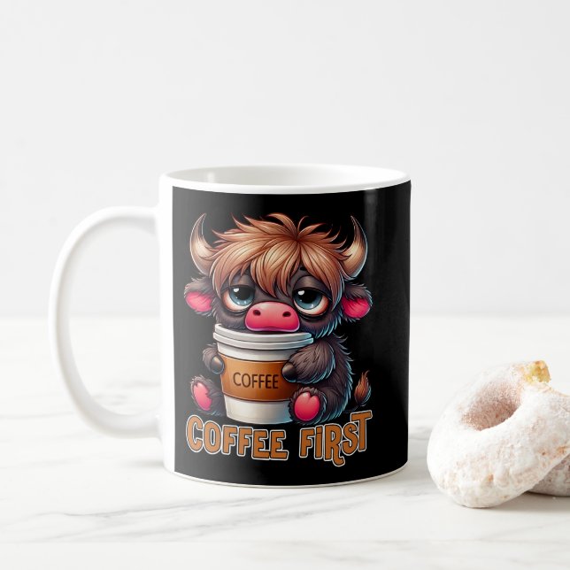 Taza De Café Coffee First  (Con donut)