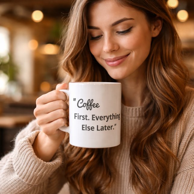 Taza De Café Coffee First Everything Else Later (Subido por el creador)