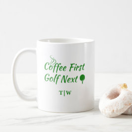 Taza De Café Coffee First Golf Next Humor Cita