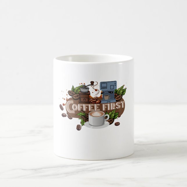 Taza De Café Coffee First – Morning Motivation for True Caffein (Centro)
